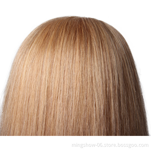 Blond human hair dummy training mannequin head for sale